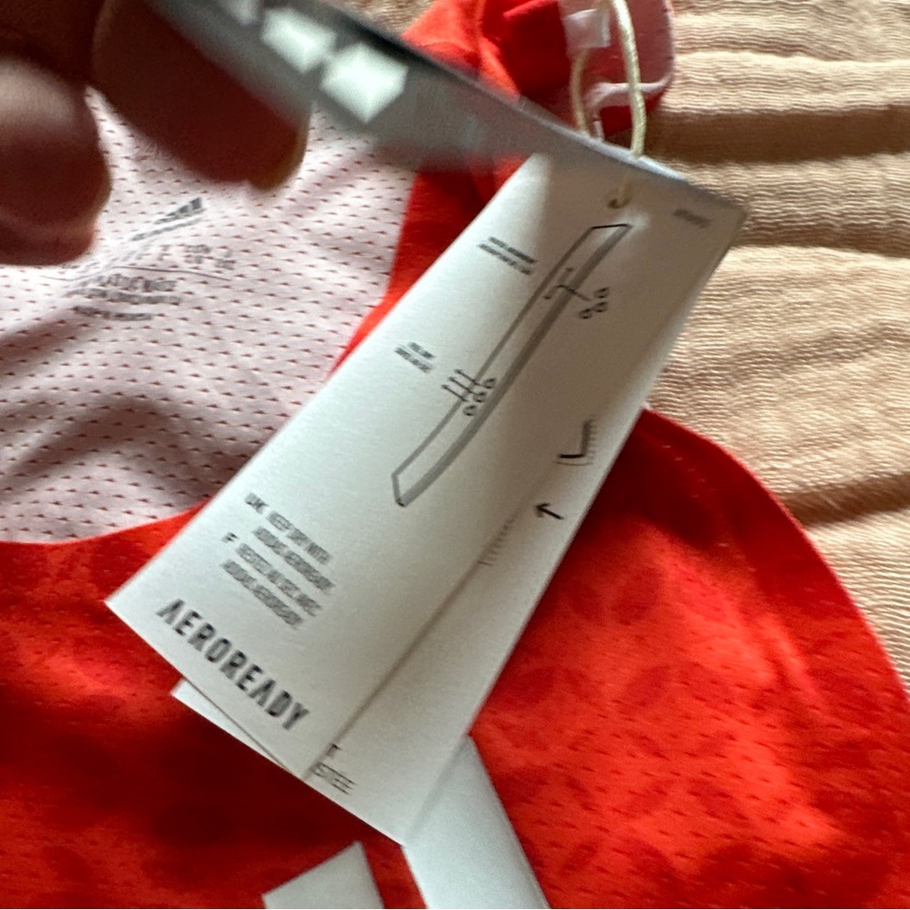 Adidas New Rare Rhonex Geometric Red Aeroready Racing Singlet Running Tank Top - Picture 10 of 13